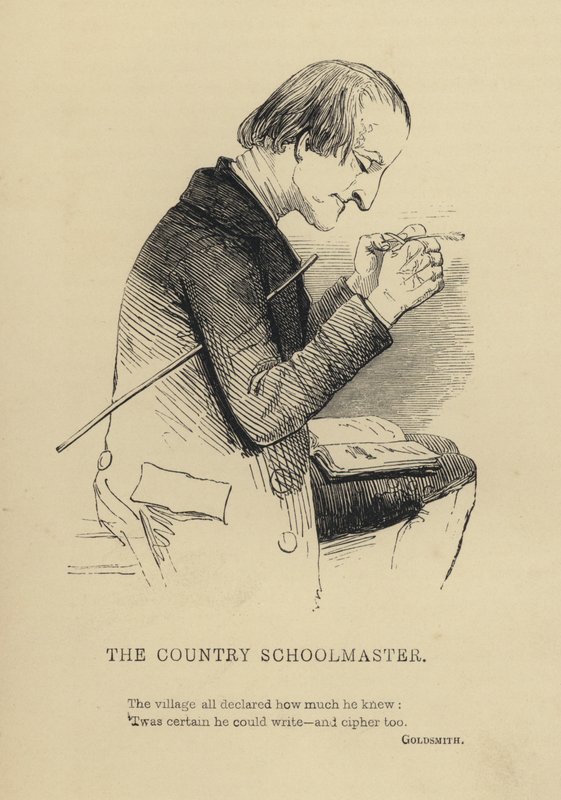 Kenny Meadows: The Country Schoolmaster (gravura) de Joseph Kenny (after) Meadows