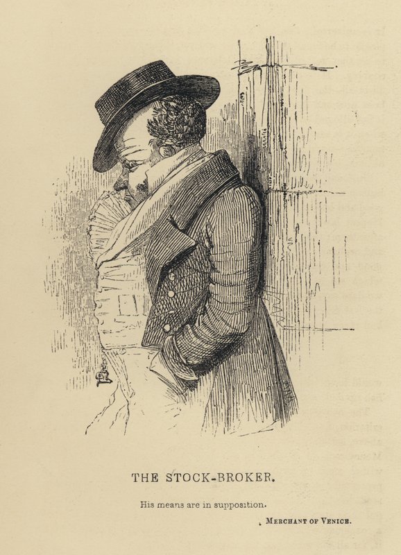 Kenny Meadows: The Stock-Broker (gravura) de Joseph Kenny (after) Meadows