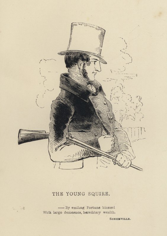 Kenny Meadows: The Young Squire (gravura) de Joseph Kenny (after) Meadows