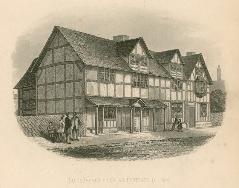 Casa de Shakespeare restaurada em 1864 de Joseph Kenny Meadows