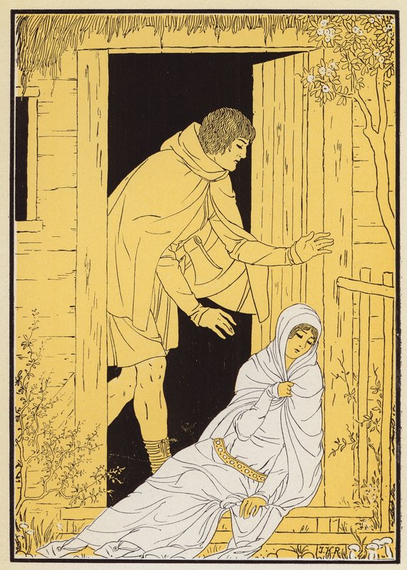 Berthe aux Grands Pieds (litografia a cores) de Joseph Kuhn Regnier
