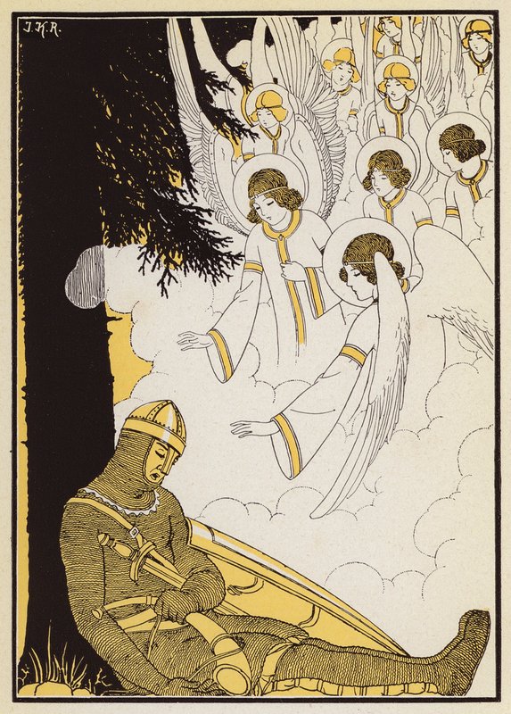 La Mort de Roland (litografia a cores) de Joseph Kuhn Regnier