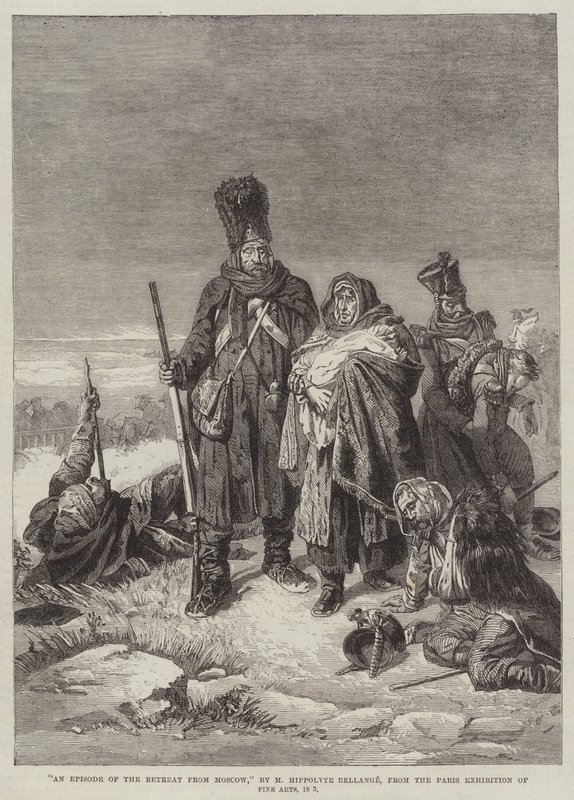 Um episódio do retiro de Moscou de Joseph Louis Hippolyte Bellange