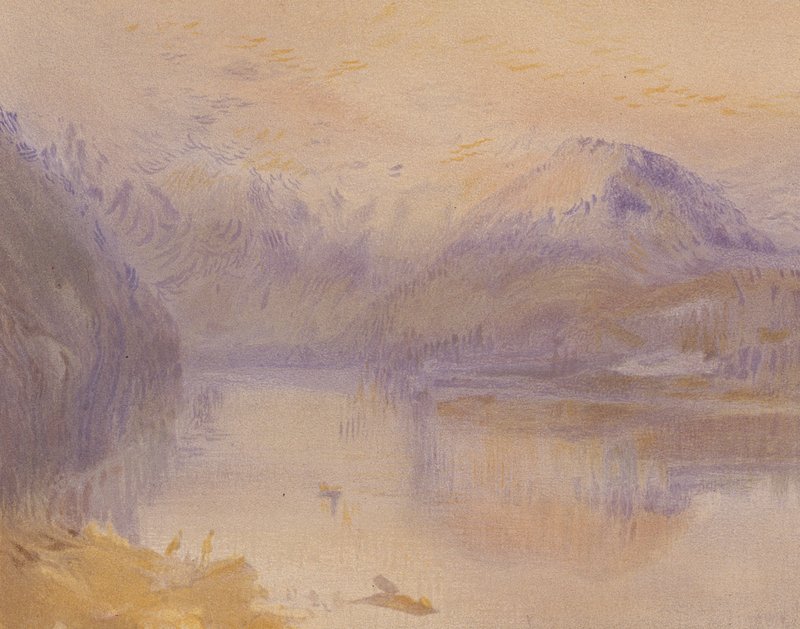 Um lago (litografia a cores) de Joseph Mallord William (after) Turner