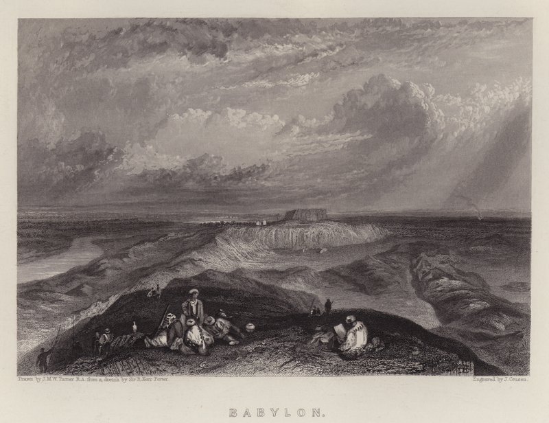 Babilónia (cor litho) de Joseph Mallord William (after) Turner