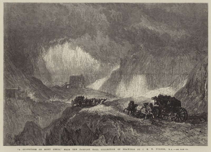 Uma tempestade de neve no Mont Cenis de Joseph Mallord William Turner