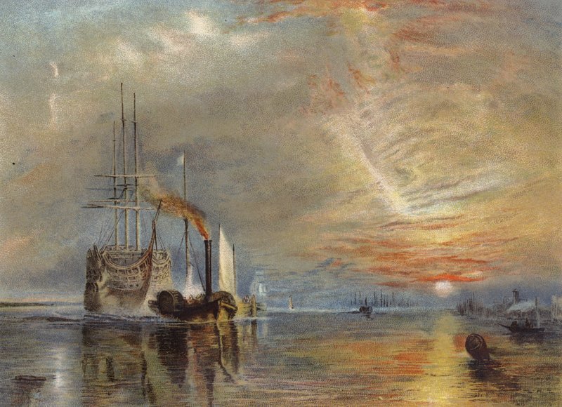 "O Velho Temeraire puxou seu último berço" de Joseph Mallord William Turner