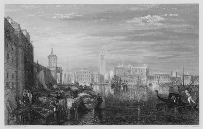Veneza, o Grande Canal, da foto na Galeria Vernon de after Joseph Mallord William Turner