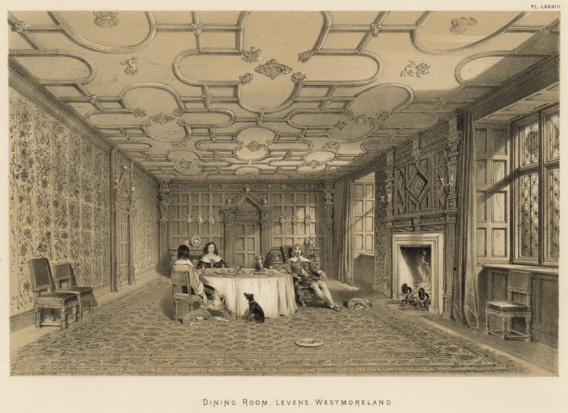 Sala de jantar, Levens, Westmoreland de Joseph Nash