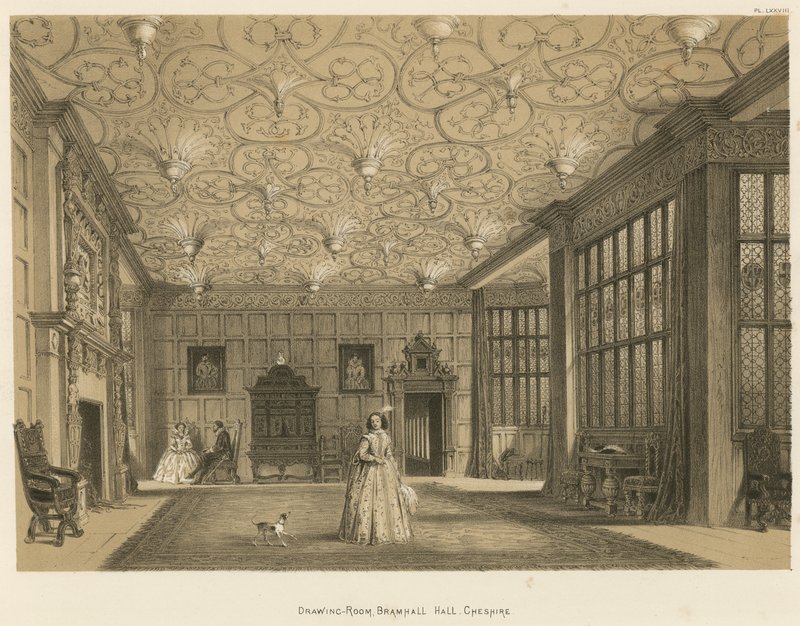 Sala de desenho, Bramhall Hall, Cheshire de Joseph Nash