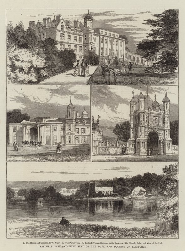 Eastwell Park, sede do país do duque e duquesa de Edimburgo de Joseph Nash