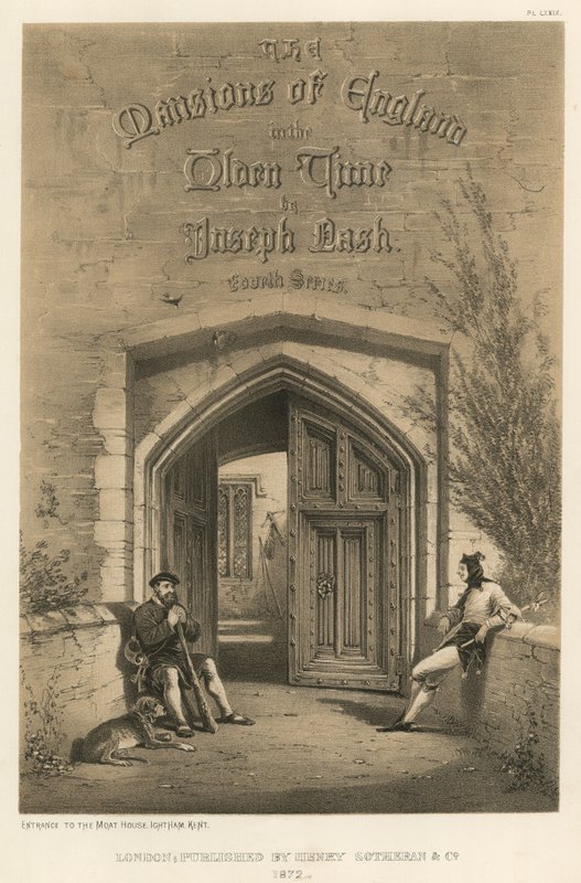 Entrada, para, a, fosso, casa, Ightham, kent de Joseph Nash