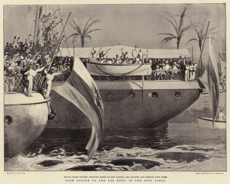 Da Europa ao Extremo Oriente, no Canal de Suez de Joseph Nash