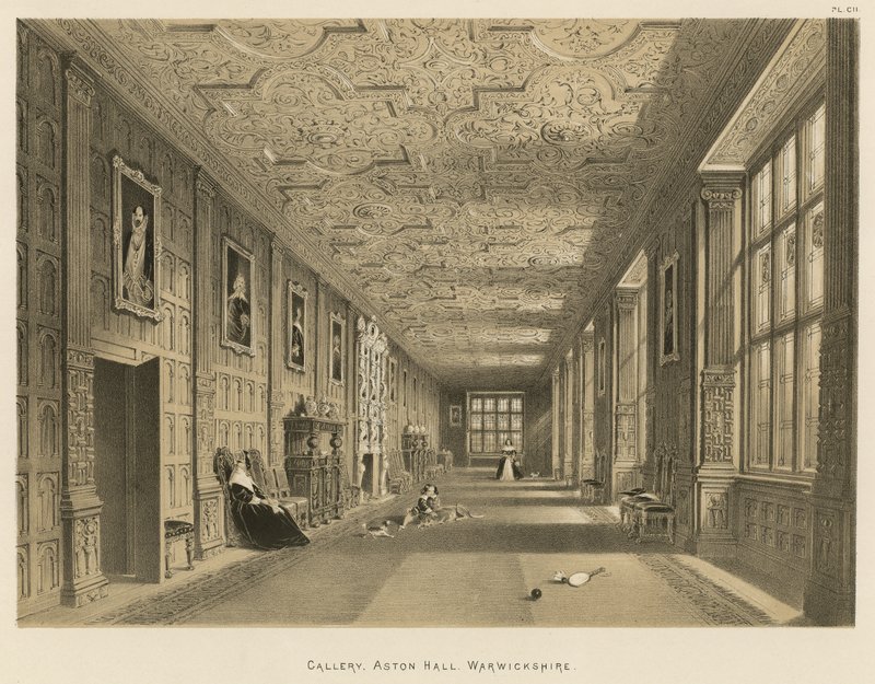 Galeria, Aston Hall, Warwickshire de Joseph Nash