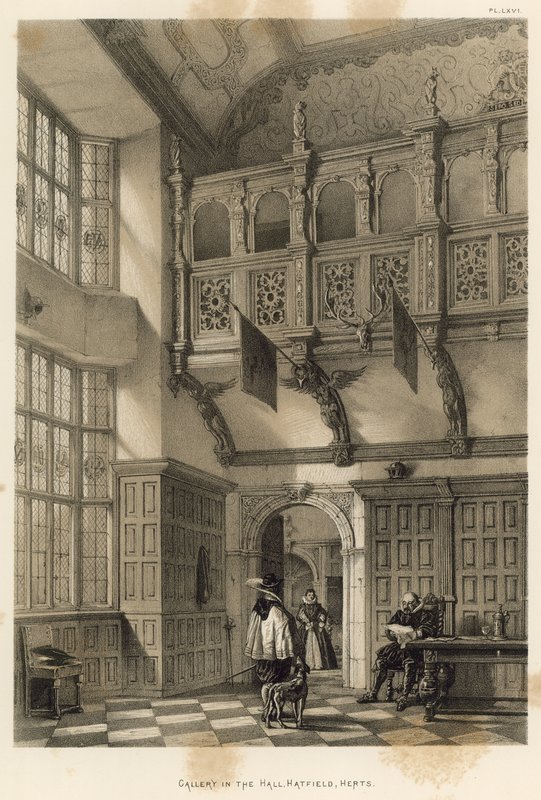 Galeria no corredor, Hatfield, Herts de Joseph Nash