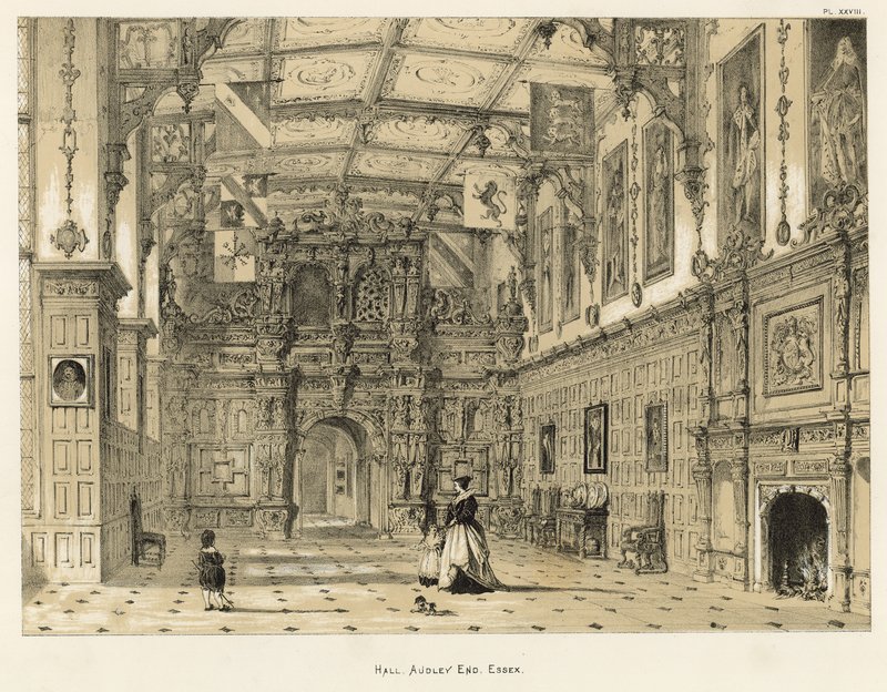 Salão, Audley End, Essex de Joseph Nash