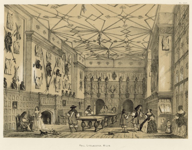 Salão, Littlecotes, Wilts de Joseph Nash