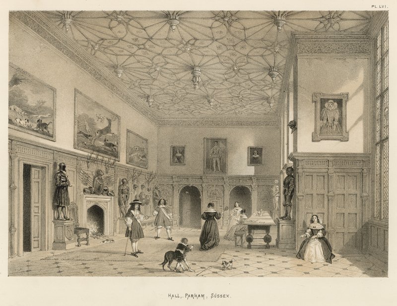 Corredor, parham, sussex de Joseph Nash