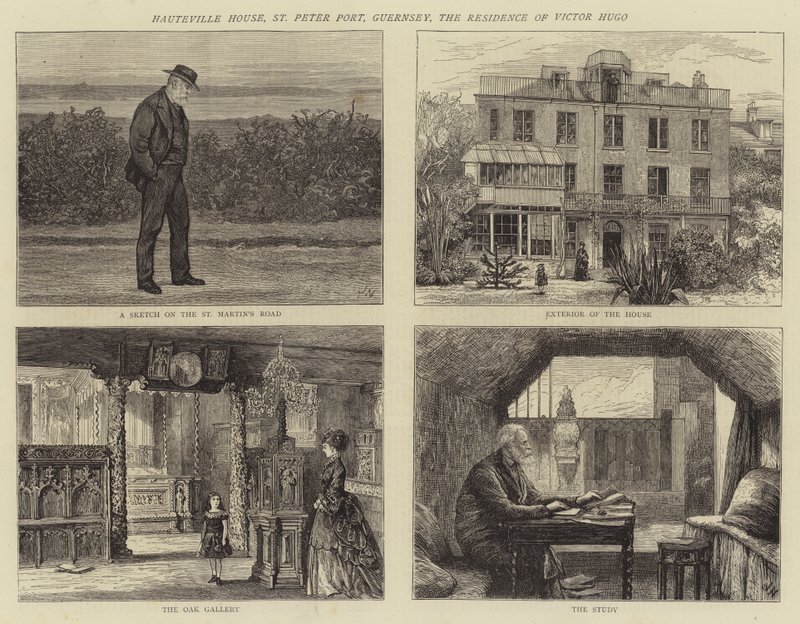 Hauteville House, St Peter Port, Guernsey, a residência de Victor Hugo de Joseph Nash