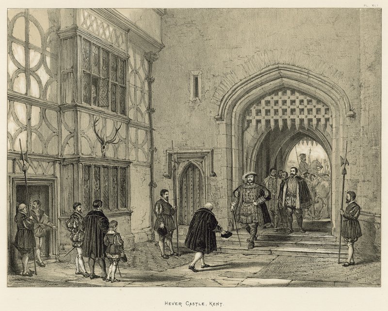 Castelo de Hever, Kent de Joseph Nash