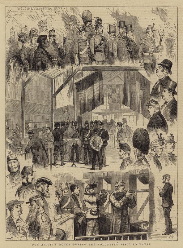 Notas do nosso artista durante a visita voluntária ao Havre de Joseph Nash