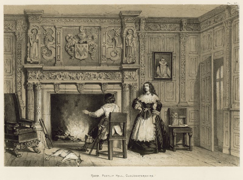 Quarto, Postlip Hall, Gloucestershire de Joseph Nash