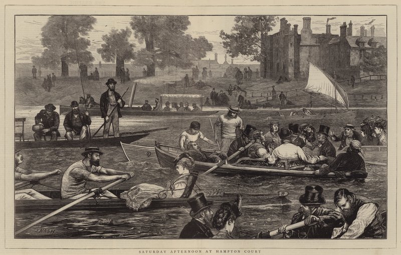 Sábado à tarde em Hampton Court de Joseph Nash