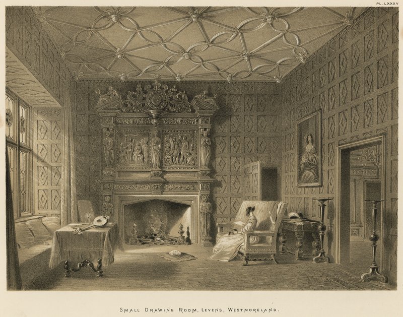 Sala de estar pequena, Levens, Westmoreland de Joseph Nash