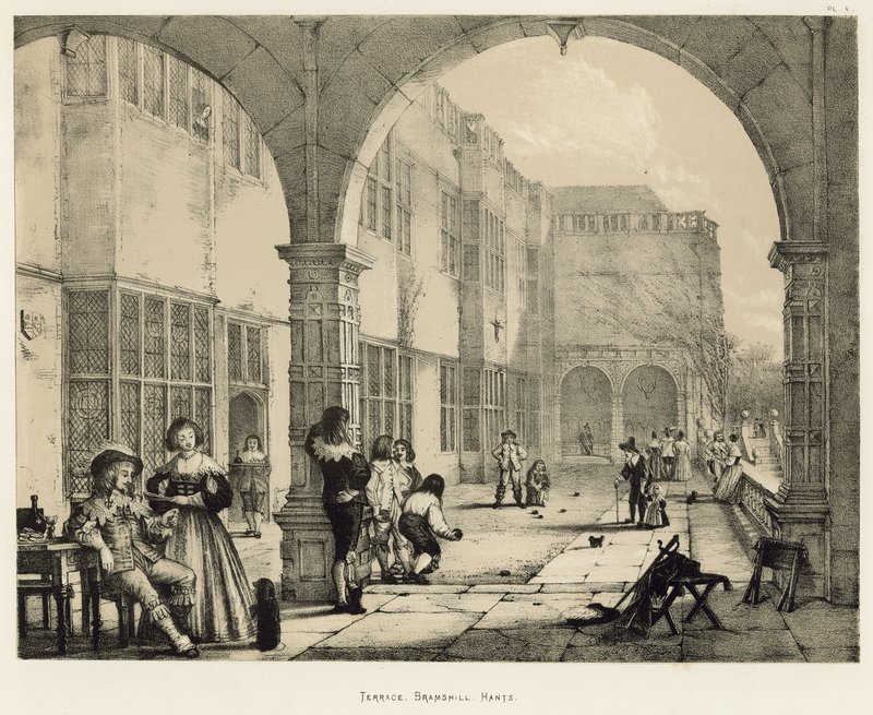 Terraço, Bramshill, Hants de Joseph Nash