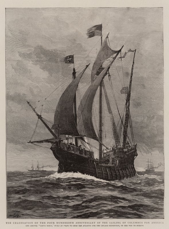 A Celebração do Quatrocentos Aniversários da Vela de Colombo para a América de Joseph Nash