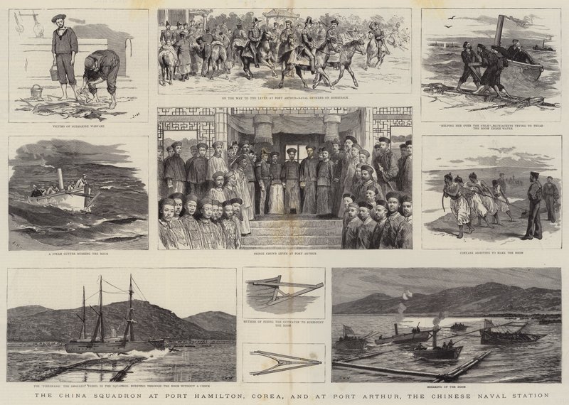 O Esquadrão da China em Port Hamilton, Corea, e em Port Arthur, a Estação Naval Chinesa de Joseph Nash