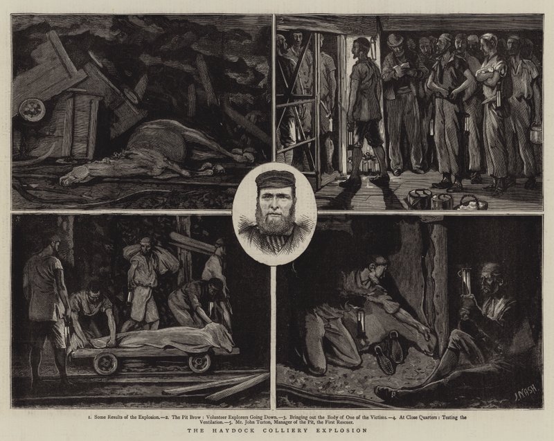 A Explosão de Mina de Colina de Haydock de Joseph Nash
