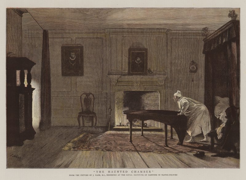 A câmara caçada (cromolitho) de Joseph Nash