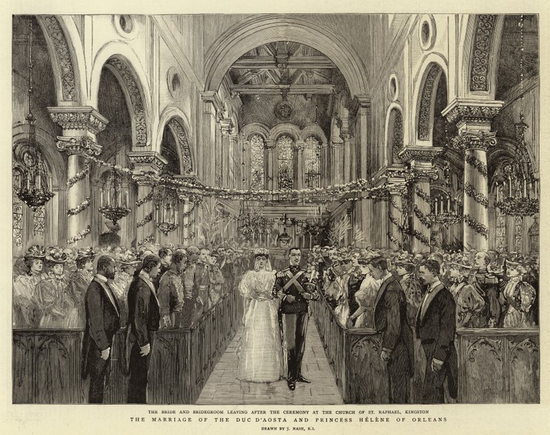O Casamento do Duque D&39;Aosta e a Princesa Helene de Orleans de Joseph Nash