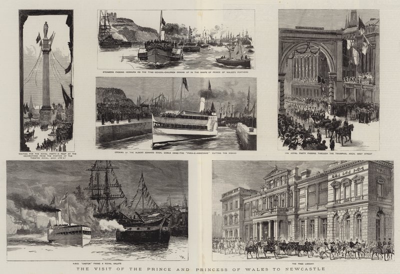 A visita do Príncipe e Princesa de Gales a Newcastle de Joseph Nash