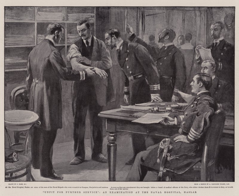 Apto para serviço adicional, um exame no Hospital Naval de Haslar de Joseph Nash