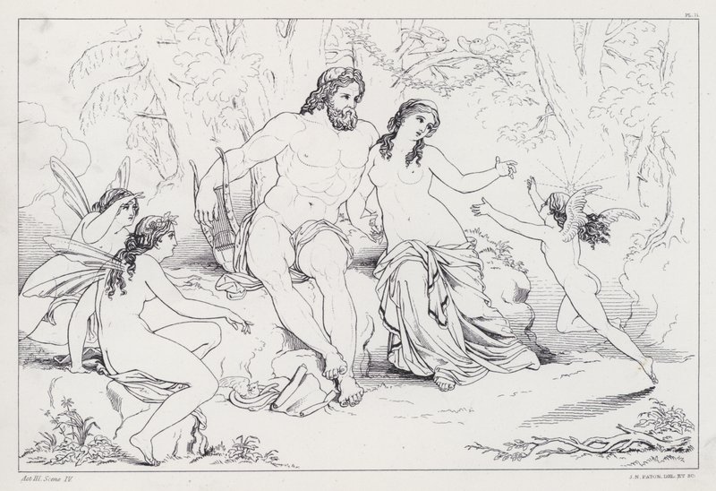 Shelleys Prometheus Unbound, Act III, Cena 4 de Joseph Noel after Paton