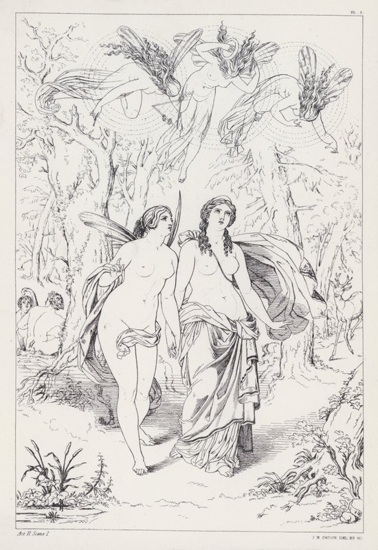Shelleys Prometheus Unbound, Ato II, Cena 1 de Joseph Noel after Paton