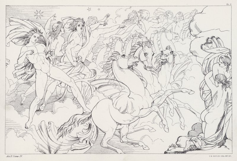Shelleys Prometheus Unbound, Ato II, Cena 4 de Joseph Noel after Paton