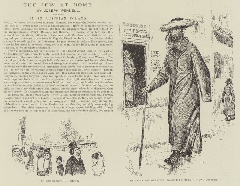 O judeu em casa, por Joseph Pennell de Joseph Pennell