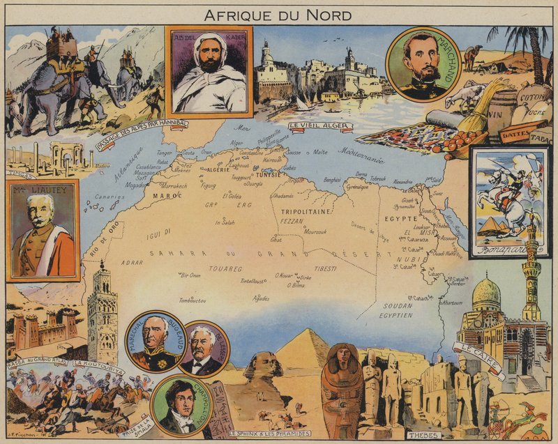 Norte de África (litografia a cores) de Joseph Porphyre Pinchon