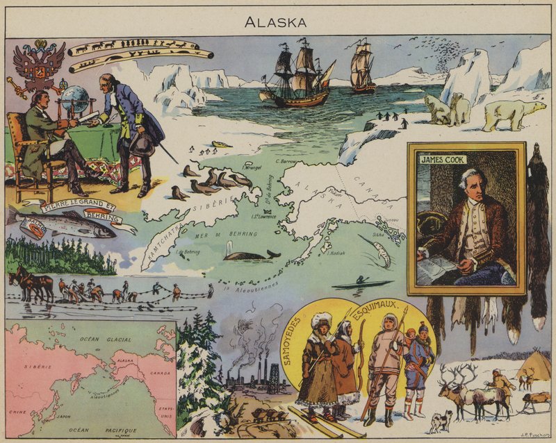 Alasca (litografia a cores) de Joseph Porphyre Pinchon