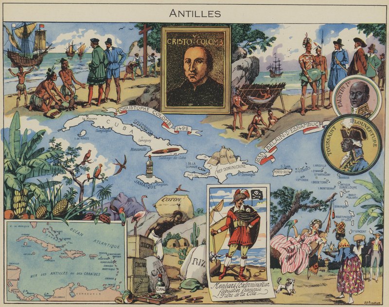 Antilhas (litografia a cores) de Joseph Porphyre Pinchon