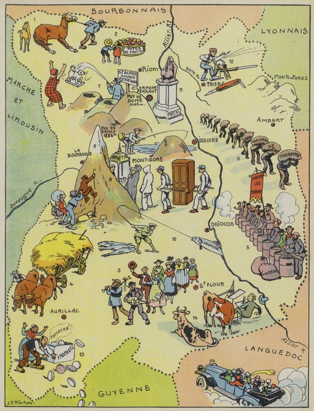 Auvergne (litografia a cores) de Joseph Porphyre Pinchon