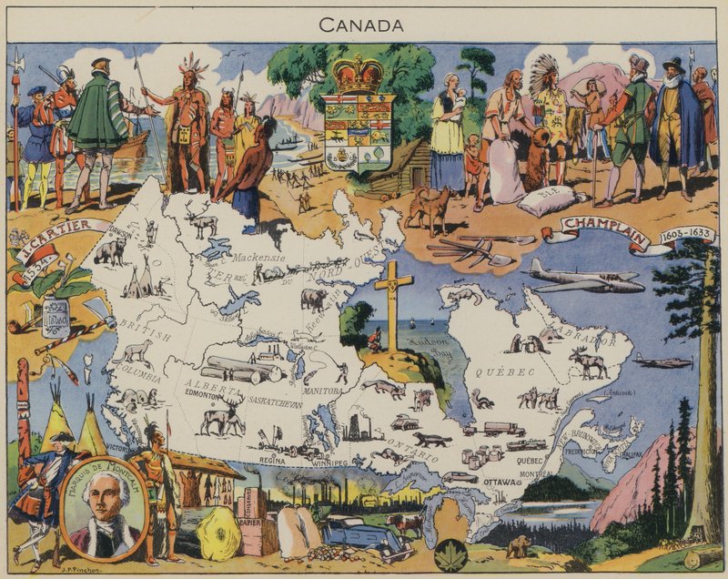 Canadá (litografia a cores) de Joseph Porphyre Pinchon