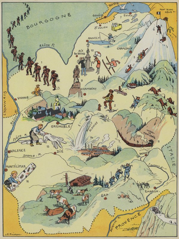 Savoie-Dauphine (litografia a cores) de Joseph Porphyre Pinchon