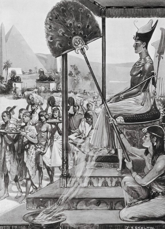 Homenagem a Ramsés II, XIXª Dinastia (litografia) de Joseph Ratcliffe (after) Skelton