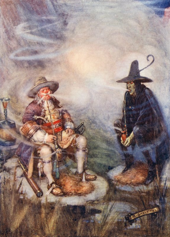 Como a Table Mountain ganhou a sua nuvem (litografia a cores) de Joseph Ratcliffe (after) Skelton