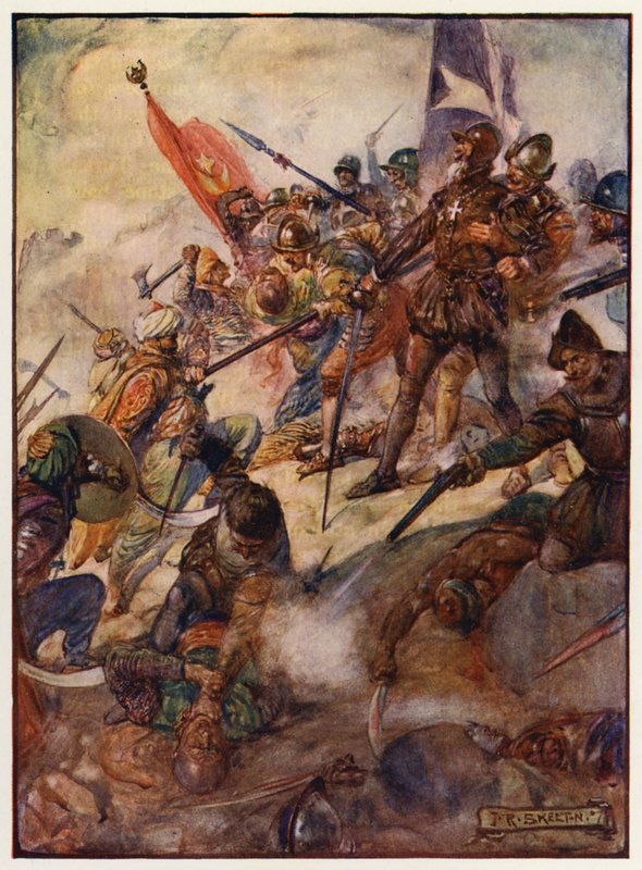 Jean Parisot de la Valette no Grande Cerco de Malta de Joseph Ratcliffe (after) Skelton