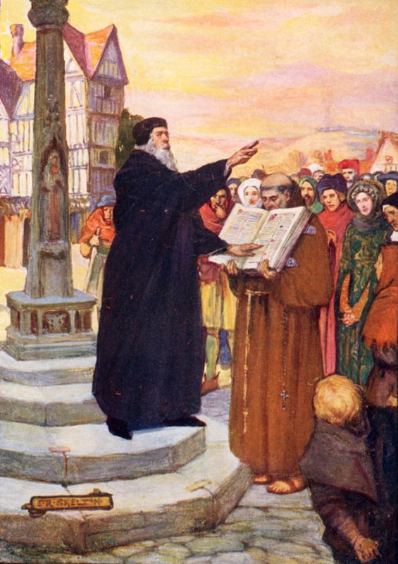 John Wyclif pregando de Joseph Ratcliffe Skelton